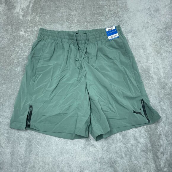 Puma Active Woven Shorts Men’s Green Size L Lightweight Pocket Design a0479 - Picture 1 of 8